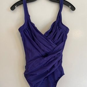 Miraclesuit shirred swimsuit - Sz 8